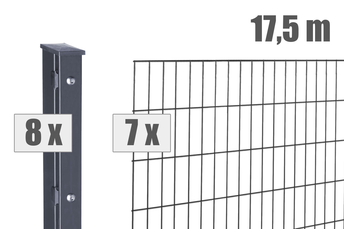 Zaun-Set MAX S Anthrazitgrau - Steffes Zaunshop