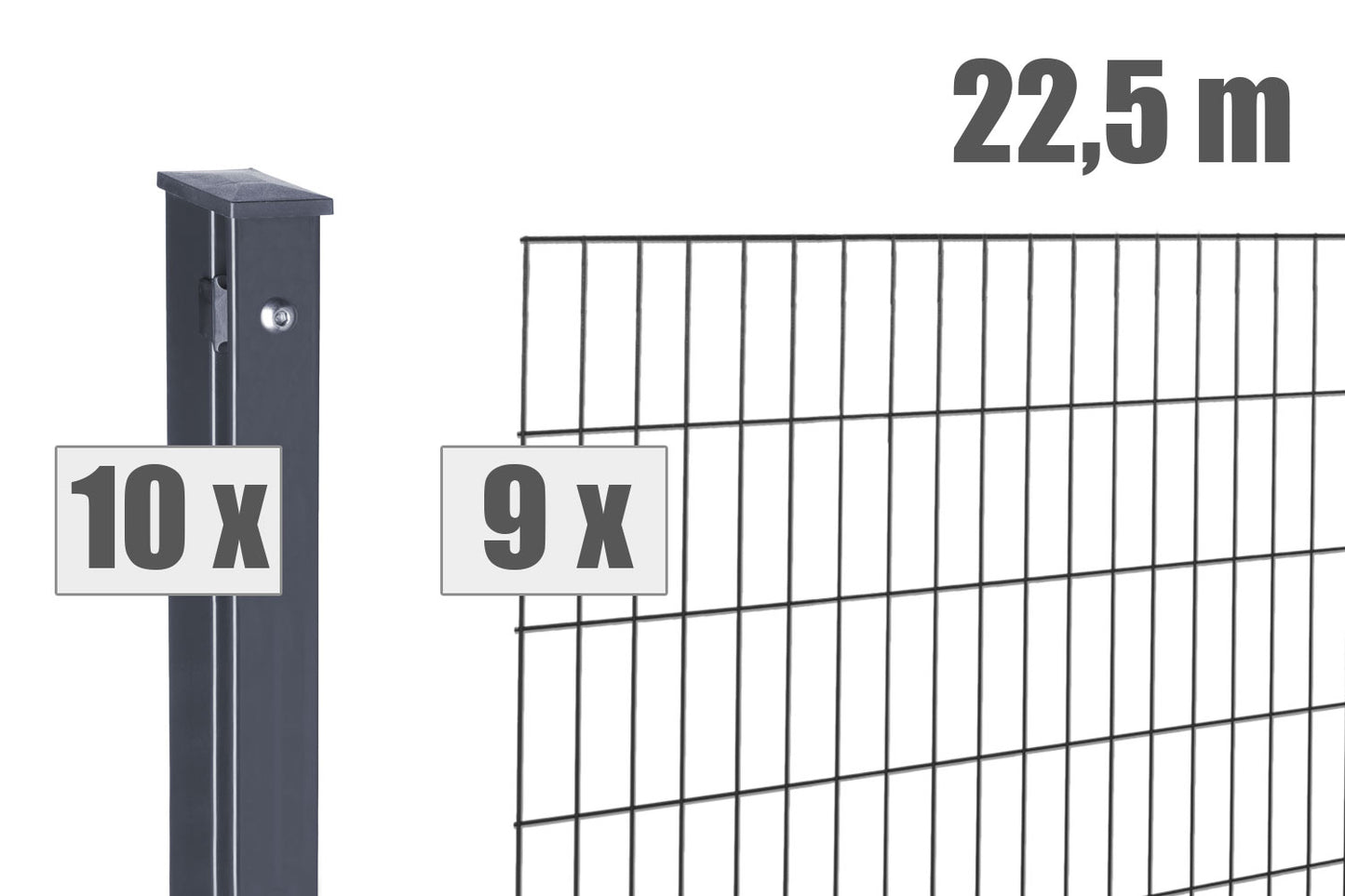 Zaun-Set MAX S Anthrazitgrau - Steffes Zaunshop